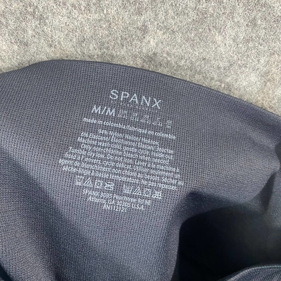 SPANX Leggings Medium Black Camo Print High Rise Seamless Look at Me Now - Picture 10 of 12